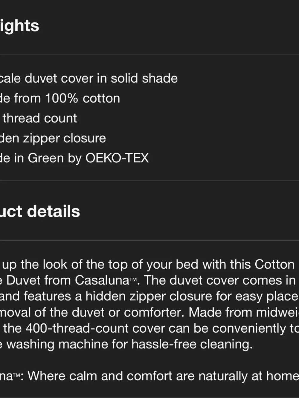 King Cotton Percale Duvet Set Natural - Casaluna™